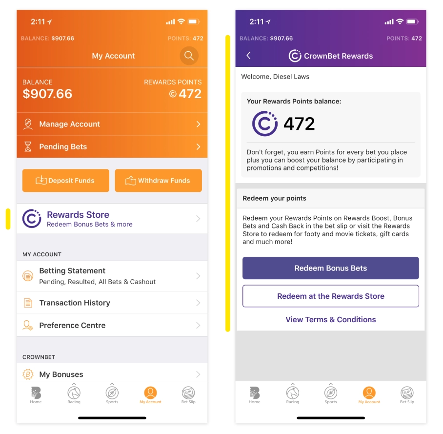 Improving the BetSlip and Reward Features supporting design 2